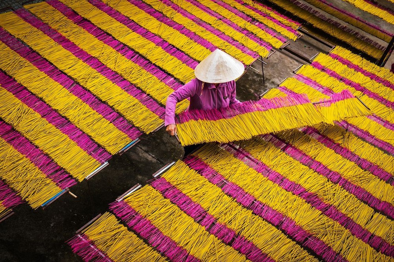 El secado de incienso, Tay Ninh